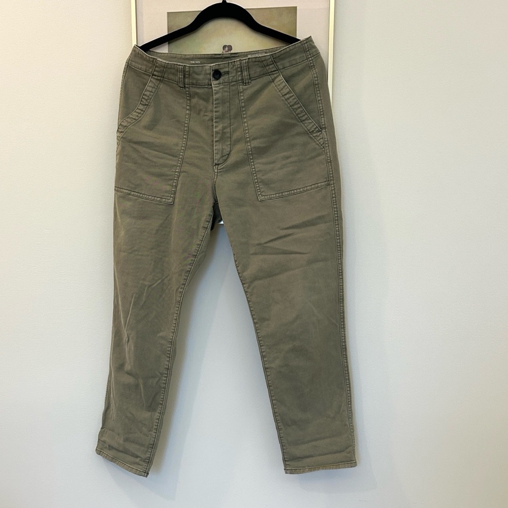AG Adriano Goldschmied the Wes Olive Green Cargo Pants Straight Leg 29”
